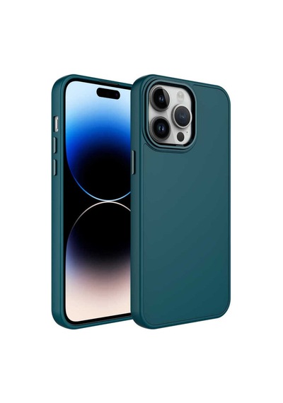 Apple Uyumlu iPhone 13 Pro Kılıf Metal Çerçeve Ve Buton Tasarımlı Silikon Zore Luna Kapak Lila