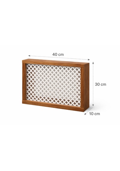 Modern Dekoratif Duvara Asılabilir Mdf Sigorta Ve Modem-wifi Saklama Kutusu 30x40 Cm Derinlik 10cm Ahşap