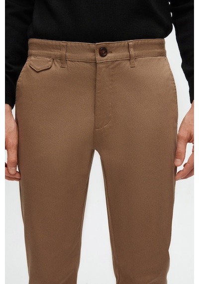 Twn Slim Fit Koyu Bej Armürlü Chino Pantolon 5ecc3s208232m Bej