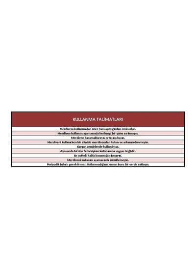 5+1 Basamaklı Merdiven