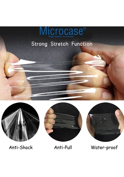 Microcase Apple Watch Uyumlu  Ultra 3 İçin Tam Kaplayan Kavisli Ekran Koruyucu 3d Pet Film - Siyah Al3385