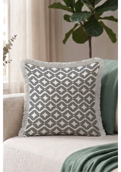 Geometrik Zigzag Desenli Şık Saçaklı Yastık Kılıfı - Etnik İskandinav Gri Püsküllü Kırlent Kılıfı Sakin Rota Nova Geometrik Zigzag Desenli Şık Saçaklı Yastık Kılıfı - Etnik İskandinav Gri Püsküllü Kırlent Kılıfı Sakin Rota Nova