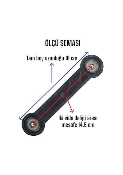 4 Adet Beşik Sallama Aparatı Siyah 14.5 Cm