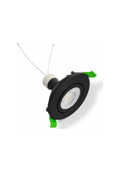 Siyah Led Spot Seti 5'li Yuvarlak Kasa 4000k Doğal Beyaz Gu10 Ampul Dahil Tak Çalıştır 6,5cm Gömme Tavan Spotu Diğer