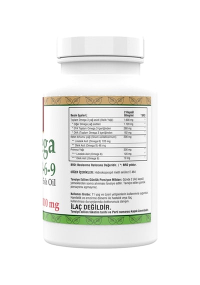 Omega 3 6 9 Balık Yağı 1000 Mg 200 Capsül Ginseng 120 Tab