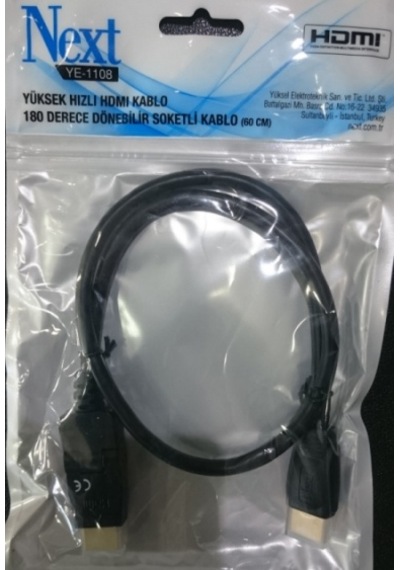 Next Ye 1108 60Cm Hdmi Kablo Next Minix Hd Ler için