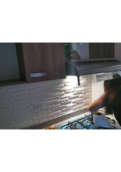 Beyaz Opak Kendinden Yapışkanlı 10 Adet 3D Duvar Kağıdı Paneli