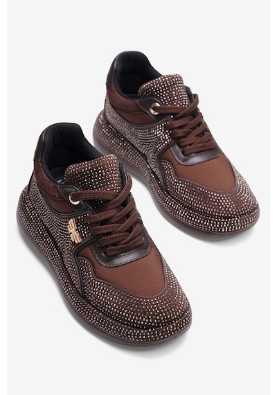 Mubiano Kadın Paraşüt Sneaker Süet Detaylı Taşlı Günlük Spor Ayakkabı Liva Kahverengi Mubiano Kadın Paraşüt Sneaker Süet Detaylı Taşlı Günlük Spor Ayakkabı Liva Kahverengi