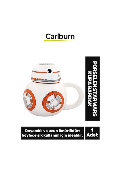 Özel Tasarım Dekoratif Şık Hediyelik Porselen Star Wars Kupa Bardak 13 14 Cm Çok Renkli
