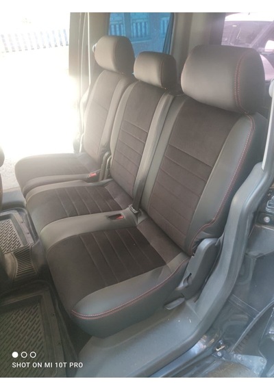 Volkswogen Caddy 2012 2014 Arası Uyumlu Siyah Taytüyü Siyah Deri Karışımı Kırmızı Ip