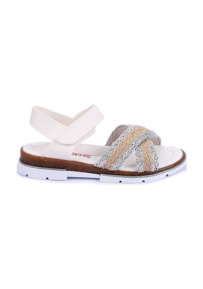 Kiko Kids Ortopedik Kız Çocuk Sandalet Şb 2843-47 Beyaz - Gümüş