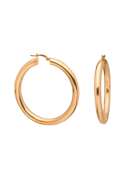 Glorria Gümüş 4 Cm Kalın Halka Küpe N11.30859