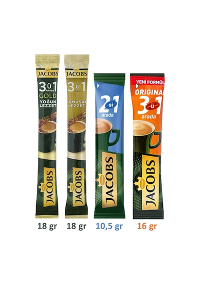 Jacobs 3 ü 1 Arada Gold Yoğun ve Yumuşak Kahve Seti 6'lı Set