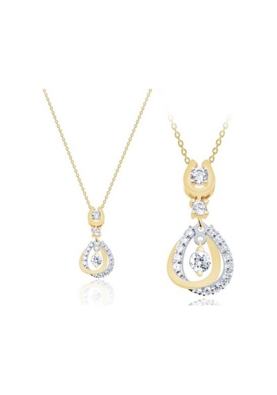Diamond Line-Gülaylar - Sarı Beyaz Altın 14 Ayar Koleksiyon Kolye N11.25412