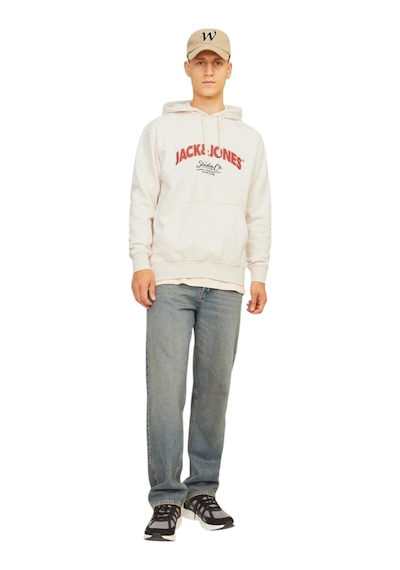 Jack & Jones Erkek Kapşonlu Sweet T-shirt 12262919 Beyaz