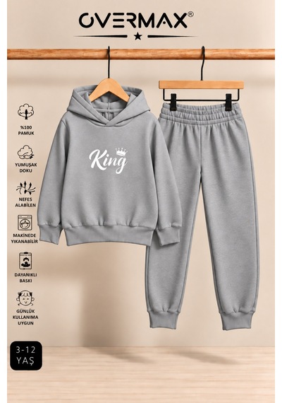 Overmax King Baskılı Çocuk Kapüşonlu Sweatshirt-eşofman Takımı 3-12 Yaş Gri Üst-gri Alt - 921700280 Gri Üst-gri Alt Overmax King Baskılı Çocuk Kapüşonlu Sweatshirt-eşofman Takımı 3-12 Yaş Gri Üst-gri Alt - 921700280 Gri Üst-gri Alt