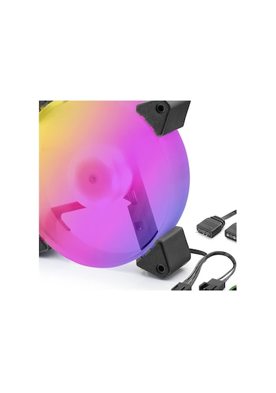 Kasa Fanı 5. Nesil Rgb 12 Cm - Siyah Nd2665 Evimdeyokyok