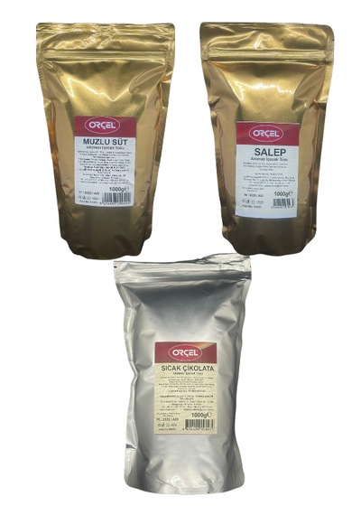 Orçel Muzlu Süt + Sıcak Çikolata + Salep 3 x 1 KG