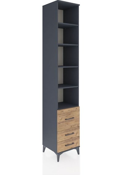 Hyperion Dolap 5 Raflı 3 Çekmeceli 44x44x243 Antrasit-çam Antrasit