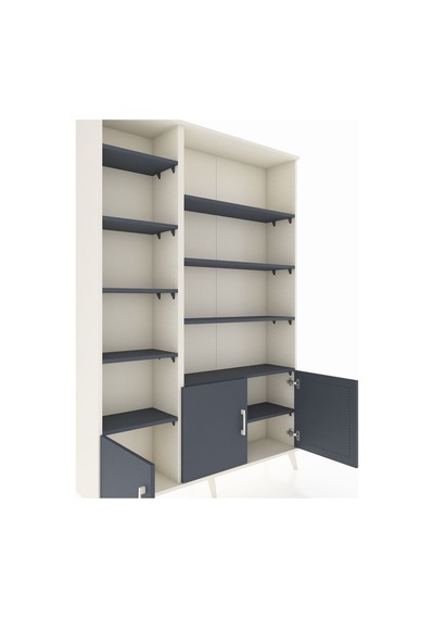 Arges Dolap 10 Raflı 3 Kapaklı 132x30x195 Aytaşı-antrasit/ant... Aytaşı