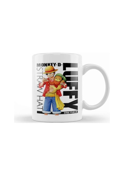 Monkey D Luffy Straw Hat Kungfu Seal Kupa Bardak Porselen Karışık