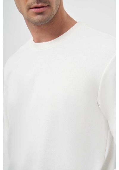 Morven Erkek Beyaz Basic Bisiklet Yaka Sweat-shirt 25ks063005600 Beyaz Beyaz