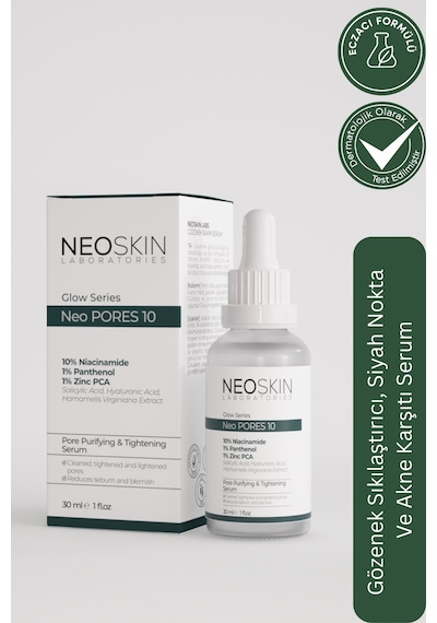 Gözenek Sıkılaştırıcı, Siyah Nokta Ve Akne Karşıtı Serum 10% Niacinamide Zincpca Salicylic Acid