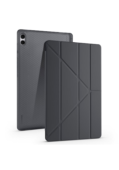 Samsung Galaxy Tab S11 Ultra Uyumlu Kılıf Tri Folding Kalem Bölmeli Katlanabilir Standlı Pu Yumuşak Kapak Kapaklı Kılıf
