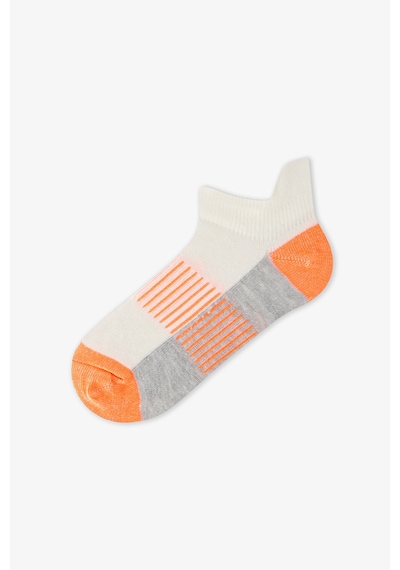Penti Renkli Erkek Çocuk Neon Orange Gray 3'lü Tab Patik Çorap