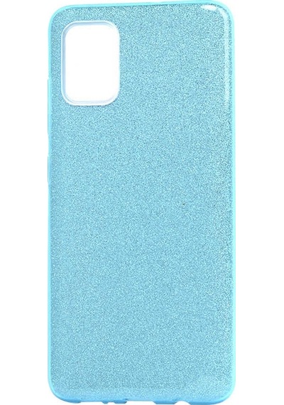 Kilifone - Galaxy A71 Uyumlu Kılıf Koruyucu Simli Shining Silikon - Mavi - T12774