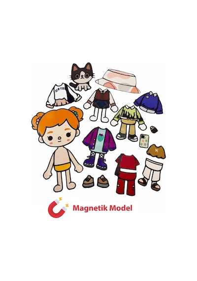 Toca Boca Orange Mıknatıslı Giydirme Seti