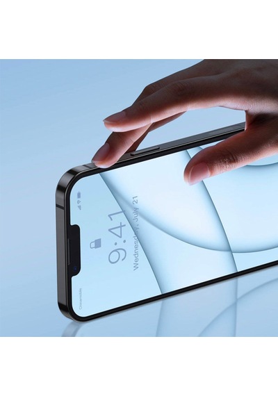 Baseus Apple Uyumlu   iPhone 13 Mini 0.3Mm Göz Korumalı Full Cam Ekran Koruyucu Şeffaf (527275483)