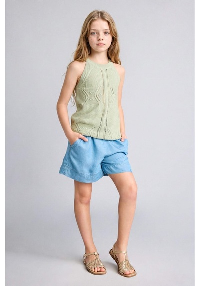 Defacto Tencel Şort Kız Çocuk G6381a826smnm39 Mavi-nm39