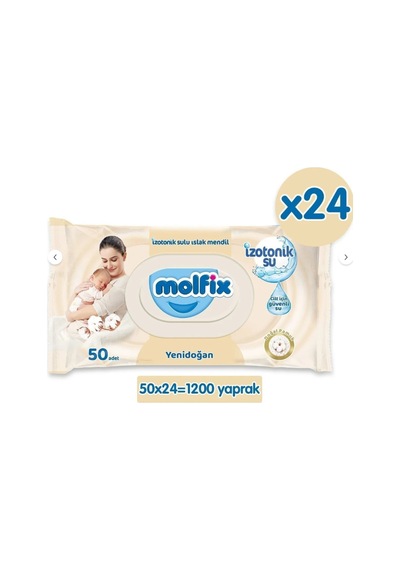 Islak Havlu Mendil İzotonik Yeni Doğan 50 Yaprak X24 Adet Diğer