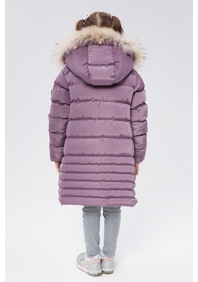 Benitto Kids Benittokids Kız Çocuk Natürel Kürklü Kaban 51301-Mor