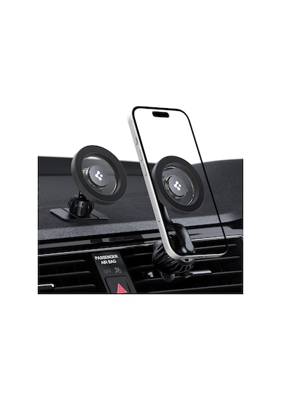 Magsafe Araç İçi Telefon Tutucu 2in1 Air Vent & Dashboard Ön Konsol Ve Havalandırma Izgara İle Uyumlu Uzun Versiyon & Magfit İle Uyumlu + Dahili Metal Halka Mtf13-1 Gray - Acp08321