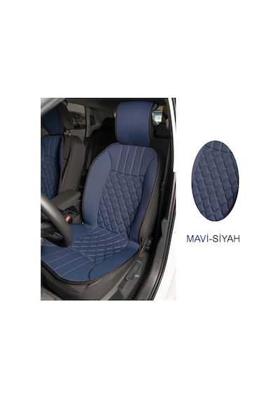 Proton Waja Uyumlu Koltuk Minderi Ön 2'li Set Elegance Mavi