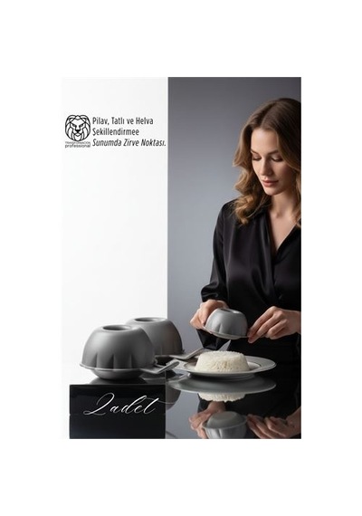 Zenvac 2 Li Set Lüks Sunum Sanatı: Premium Pilav, Tatlı Ve Helva Şekillendirme Kalıbı 717168 Zenvac29 Renkli