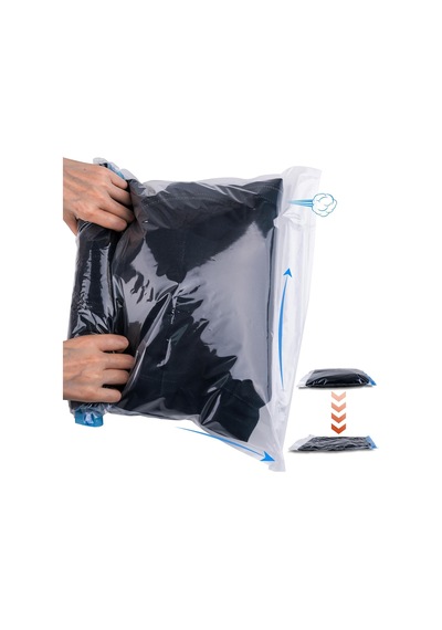 Seyahat İçin Sıkıştırma Çantaları, 10 Adet Yer Tasarruflu Çanta, Seyahat İçin El Rulo Vakum Paketleme Torbalar