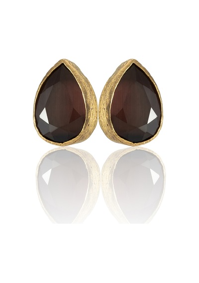 Kadir Jewellery 22 Ayar Altın Kaplama Kadın Minimal Küpe -el İşçiliği Ve Hipoalerjenik Küpe Kehribar 07879097