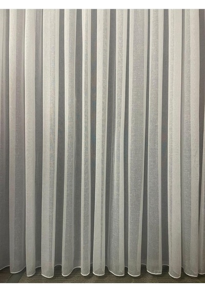 Cortibo Foldet Keten Tül Perde Ekru Pilesiz , 200 X 190 Çok Renkli