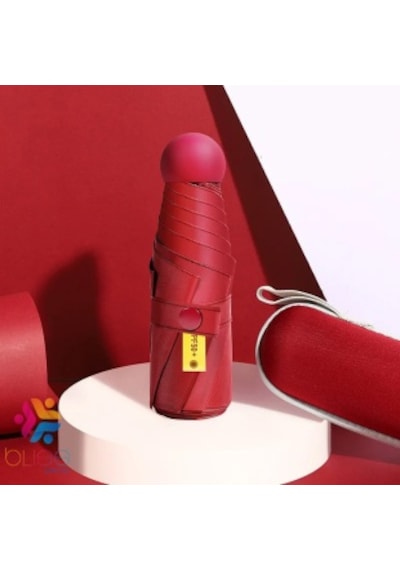 Bliss Umbrella 8 Telli Kapsül Şemsiye Bordo