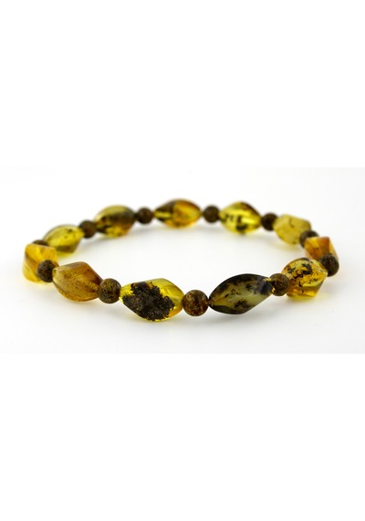 Kehribar Bileklik Özel Tasarım Ambergold Blk23-35 Çok Renkli