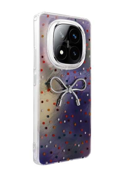 Xiaomi Redmi Note 14 Pro 4g Kılıf Kamera Korumalı Figürlü Zore Ponti Silikon Kapak Açık Pembe