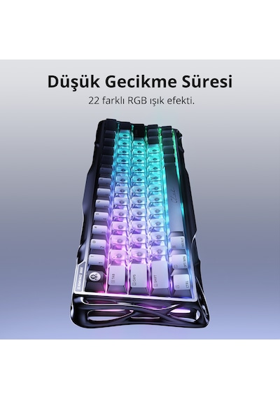 Gravastar Mercury V60 Pro Hall Effect Manyetik Switch Gaming Klavye, Hot-swappable, Rapid Trigger, 8