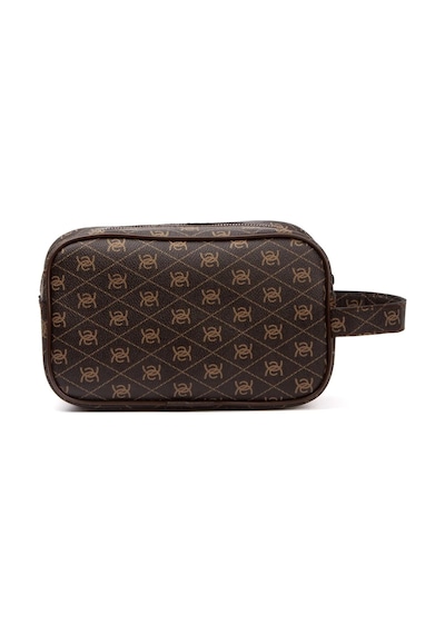 Newish Polo Erkek Deri Portföy Clutch Traş Kozmetik Bakım Ve Günlük El Çantası 14x24cm New171 - Kahve Kahverengi - Taba