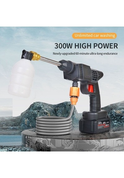 Dmr 48v Akülü Basınçlı Oto Yıkama Makinası Bahçe Yıkama Makinası