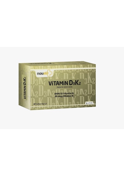 NOUPLUS VİTAMİN D3K2 SOFTJEL KAPSÜL