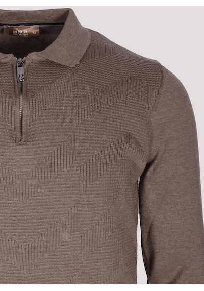 Erkek Polo Yaka Triko Vizonmelanj Slim Fit Yarım Fermuarlı Balık Sırt Desenli Pamuklu Kazak Ncs Jeans 3006-vizon Vizon Erkek Polo Yaka Triko Vizonmelanj Slim Fit Yarım Fermuarlı Balık Sırt Desenli Pamuklu Kazak Ncs Jeans 3006-vizon Vizon