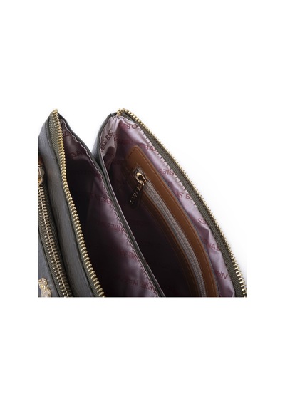 Nas Bag Kadın Çapraz Ve Clutch Çanta Bilek Ve Çapraz Askılı 24x15 Cm Haki Taba Victoria